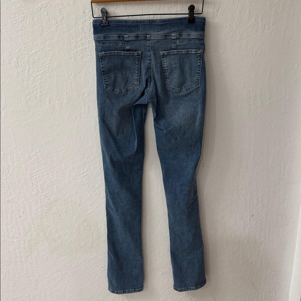 We The Free Double Dutch Split Skinny Jeans Blue Stretch Pull On Size XS - Picture 8 of 8